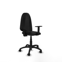 Aýna CP similpiel negro brazos 1D base poliamida ruedas nailon 50mm