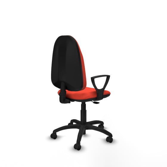 Algarra CP bali naranja oscuro brazos fijos base poliamida ruedas engomadas 50mm
