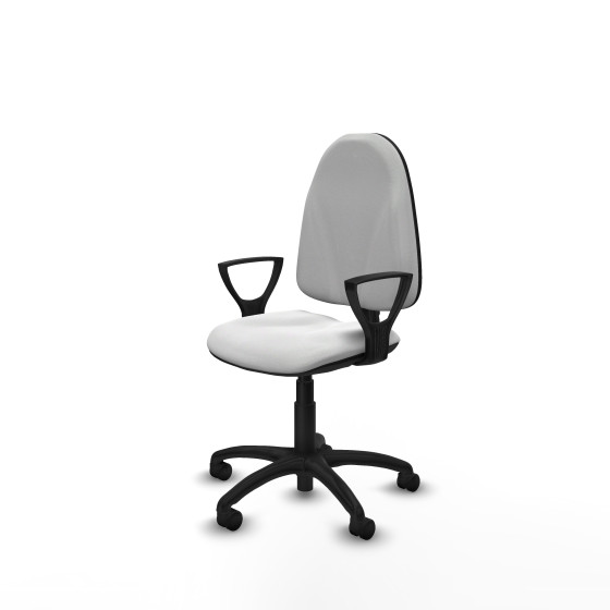 Algarra CP bali blanco brazos fijos base poliamida ruedas nailon 50mm