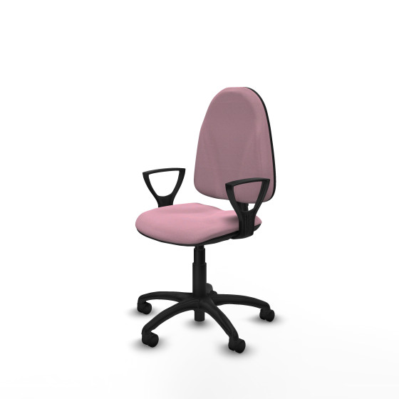 Algarra CP bali rosa brazos fijos base poliamida ruedas nailon 50mm