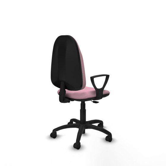 Algarra CP bali rosa brazos fijos base poliamida ruedas nailon 50mm