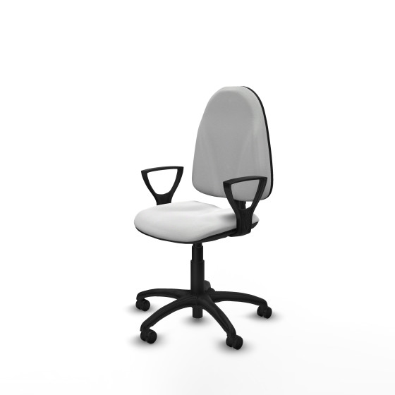 Algarra CP bali blanco brazos fijos base poliamida ruedas engomadas 50mm