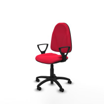 Algarra CP bali rojo brazos fijos base poliamida ruedas engomadas 50mm