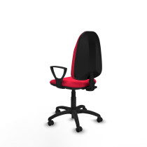 Algarra CP bali rojo brazos fijos base poliamida ruedas engomadas 50mm