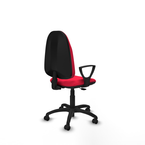 Algarra CP bali rojo brazos fijos base poliamida ruedas engomadas 50mm