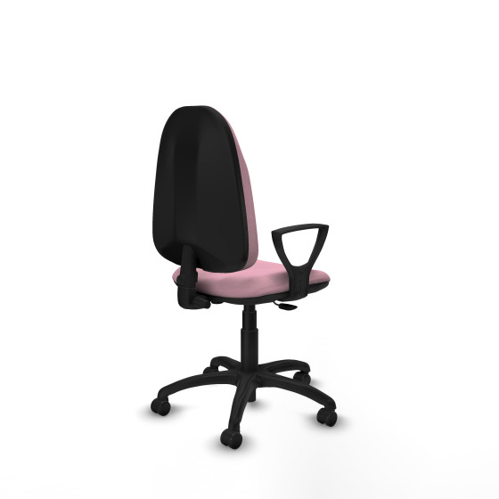Algarra CP bali rosa brazos fijos base poliamida ruedas engomadas 50mm