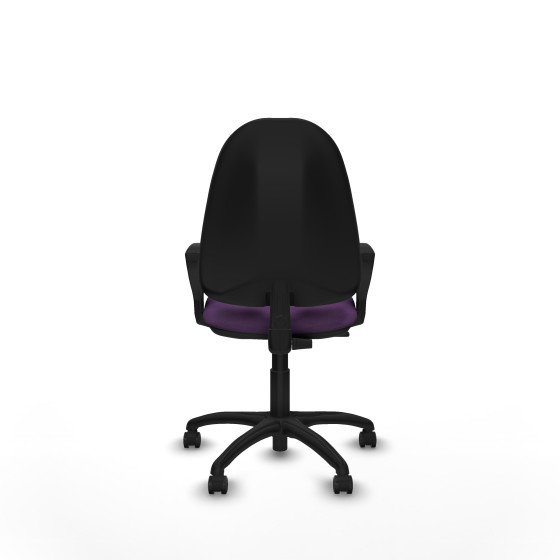 Algarra CP bali morado brazos fijos base poliamida ruedas engomadas 50mm