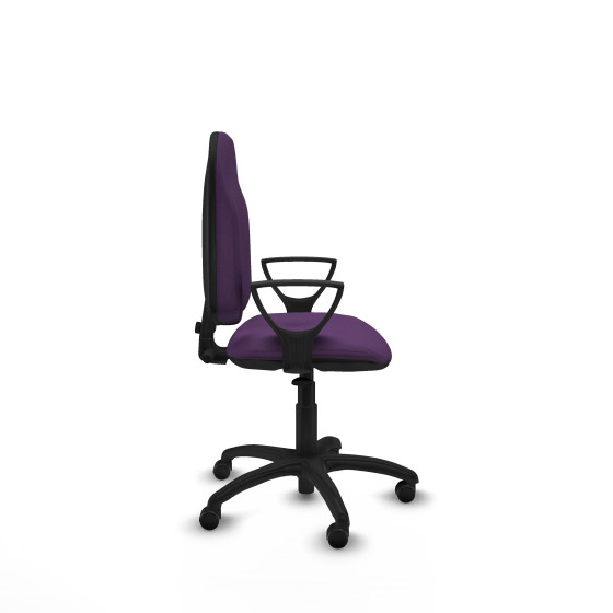 Algarra CP bali morado brazos fijos base poliamida ruedas engomadas 50mm