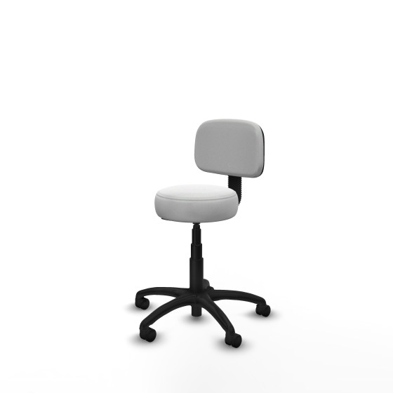 Silla Llanos giratorio bali blanco base poliamida 600 ruedas nailon 50