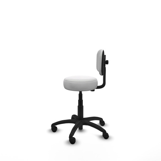 Silla Llanos giratorio bali blanco base poliamida 600 ruedas nailon 50