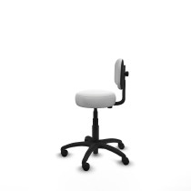 Silla Llanos giratorio bali blanco base poliamida 600 ruedas nailon 50