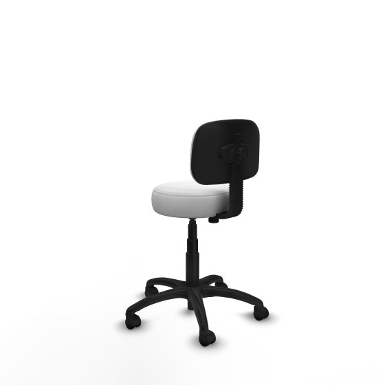 Silla Llanos giratorio bali blanco base poliamida 600 ruedas nailon 50