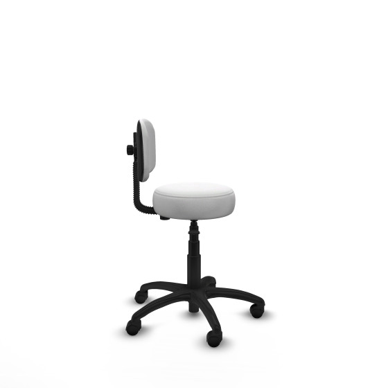 Silla Llanos giratorio bali blanco base poliamida 600 ruedas nailon 50