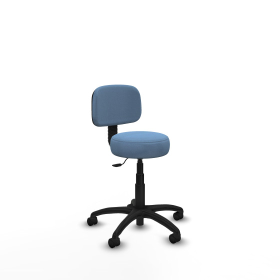 Silla Llanos giratorio bali azul cielo base poliamida 600 ruedas nailon 50