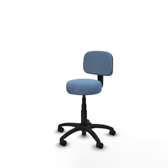 Silla Llanos giratorio bali azul cielo base poliamida 600 ruedas nailon 50