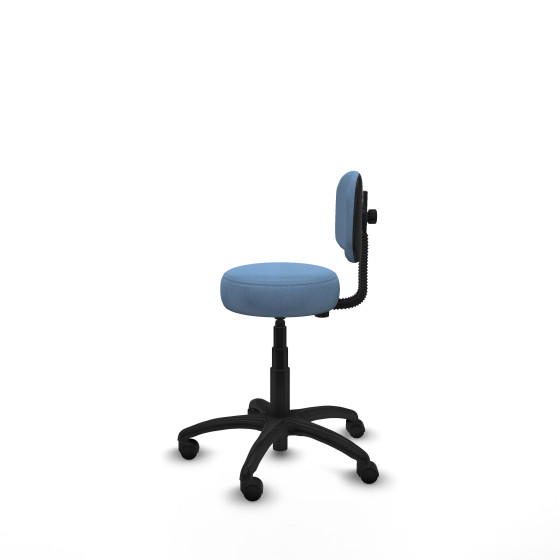 Silla Llanos giratorio bali azul cielo base poliamida 600 ruedas nailon 50