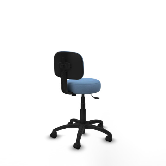 Silla Llanos giratorio bali azul cielo base poliamida 600 ruedas nailon 50