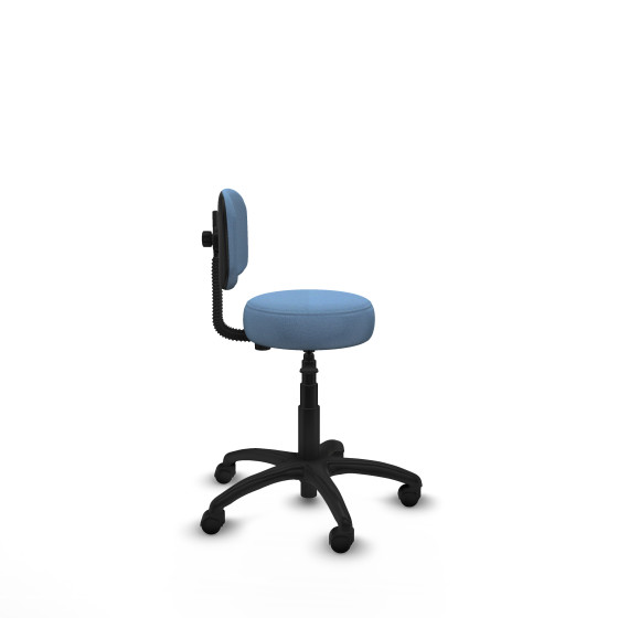Silla Llanos giratorio bali azul cielo base poliamida 600 ruedas nailon 50