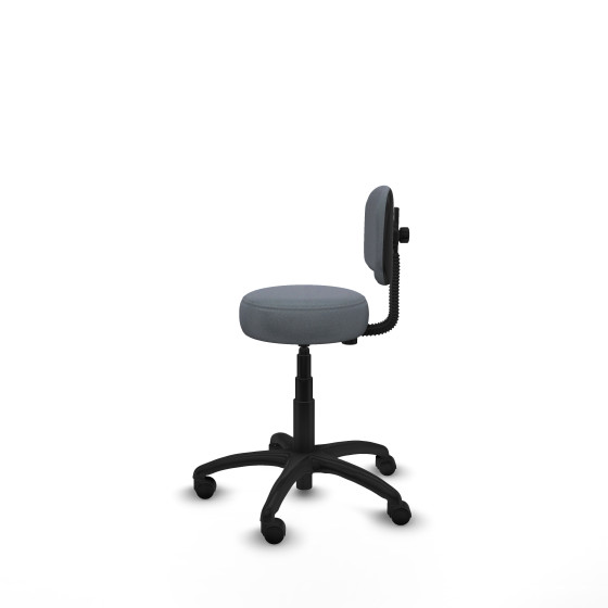 Silla Llanos giratorio bali gris base poliamida 600 ruedas nailon 50