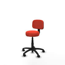 Silla Llanos giratorio bali naranja oscuro base poliamida 600 ruedas nailon 50