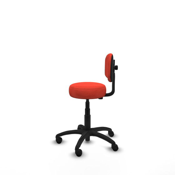 Silla Llanos giratorio bali naranja oscuro base poliamida 600 ruedas nailon 50