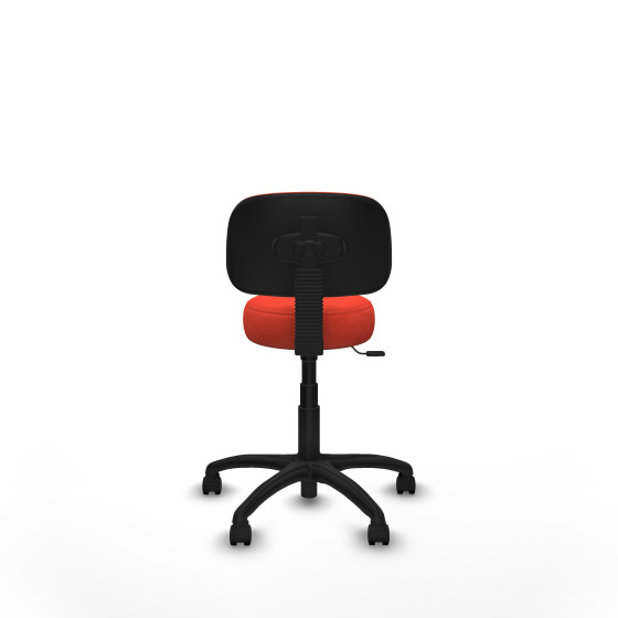 Silla Llanos giratorio bali naranja oscuro base poliamida 600 ruedas nailon 50