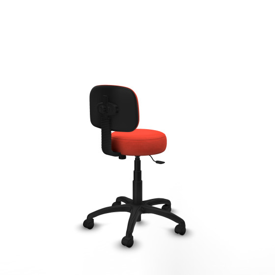 Silla Llanos giratorio bali naranja oscuro base poliamida 600 ruedas nailon 50