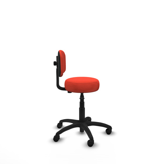 Silla Llanos giratorio bali naranja oscuro base poliamida 600 ruedas nailon 50