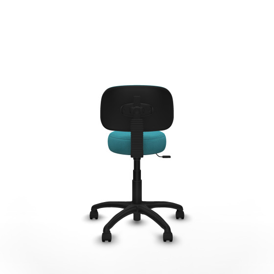 Silla Llanos giratorio bali turquesa base poliamida 600 ruedas nailon 50