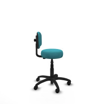 Silla Llanos giratorio bali turquesa base poliamida 600 ruedas nailon 50