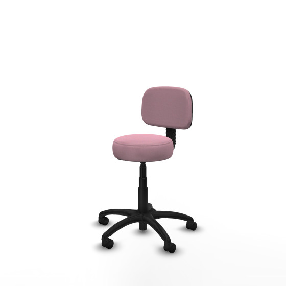 Silla Llanos giratorio bali rosa base poliamida 600 ruedas nailon 50