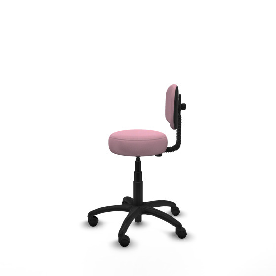 Silla Llanos giratorio bali rosa base poliamida 600 ruedas nailon 50