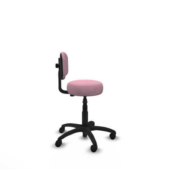 Silla Llanos giratorio bali rosa base poliamida 600 ruedas nailon 50