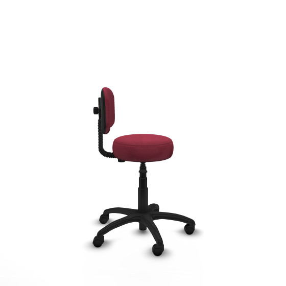 Silla Llanos giratorio bali granate base poliamida 600 ruedas nailon 50