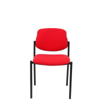 Silla fija Styl bali rojo chasis negro