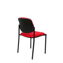 Silla fija Styl bali rojo chasis negro