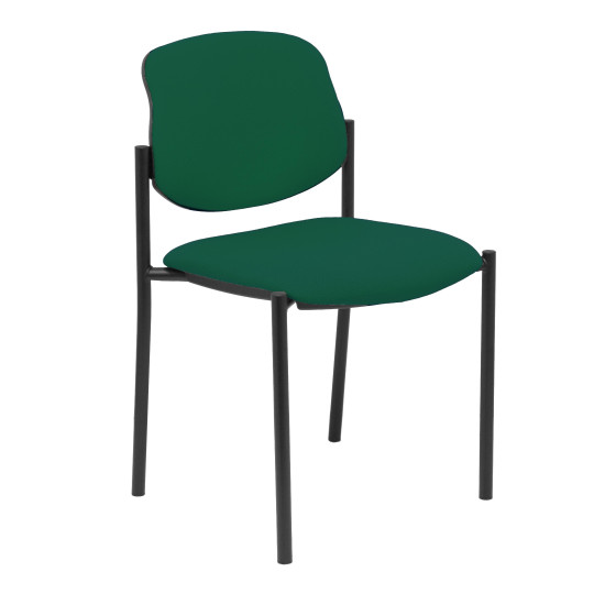 Silla fija Styl bali verde oscuro chasis negro