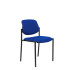 Silla fija Styl similpiel azul chasis negro