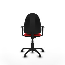 Aýna CP similpiel rojo brazos 1D base poliamida ruedas engomadas 50mm
