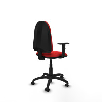 Aýna CP similpiel rojo brazos 1D base poliamida ruedas engomadas 50mm