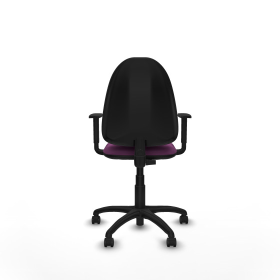 Aýna CP similpiel morado brazos 1D base poliamida ruedas engomadas 50mm