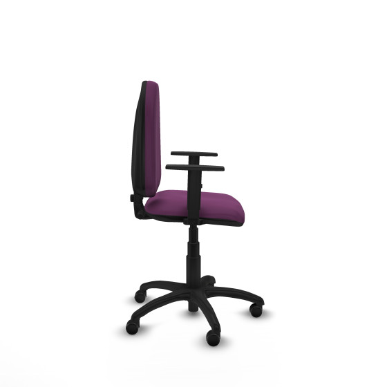 Aýna CP similpiel morado brazos 1D base poliamida ruedas engomadas 50mm