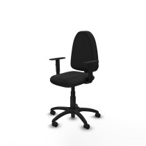 Aýna CP similpiel negro brazos 1D base poliamida ruedas engomadas 50mm