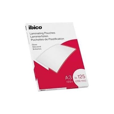 Funda Plastificar IBICO A3 125 Micras Caja x100