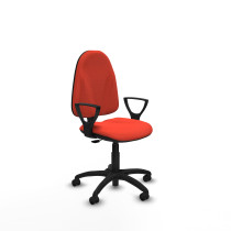 Algarra CP bali naranja oscuro brazos fijos base poliamida ruedas autofrenantes 50mm