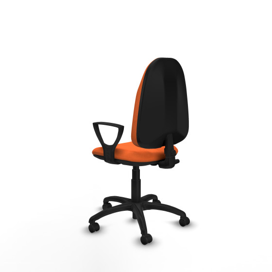 Algarra CP bali naranja brazos fijos base poliamida ruedas autofrenantes 50mm