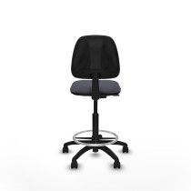 Taburete Isso CP bali gris oscuro sin brazos base poliamida ruedas nailon 50mm