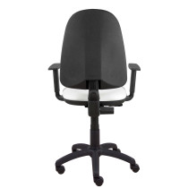 Silla Aýna similpiel blanco brazos regulables