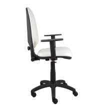 Silla Aýna similpiel blanco brazos regulables