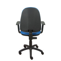 Silla Aýna similpiel azul brazos regulables